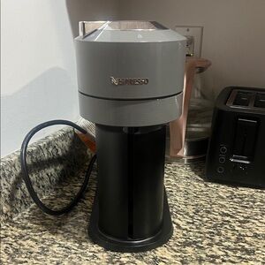 NEW Nespresso Silver and Black Coffee Machine